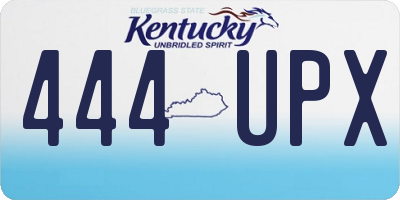 KY license plate 444UPX