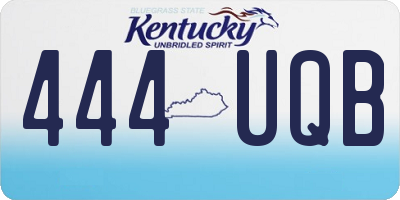 KY license plate 444UQB