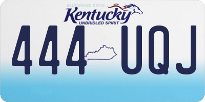 KY license plate 444UQJ
