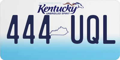KY license plate 444UQL