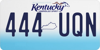 KY license plate 444UQN