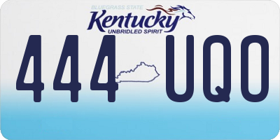 KY license plate 444UQO