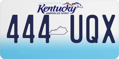 KY license plate 444UQX