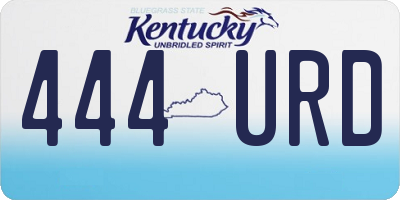 KY license plate 444URD