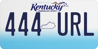 KY license plate 444URL