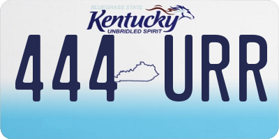 KY license plate 444URR