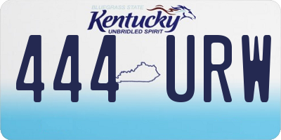 KY license plate 444URW