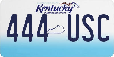 KY license plate 444USC