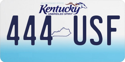 KY license plate 444USF