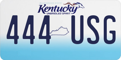 KY license plate 444USG