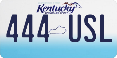 KY license plate 444USL