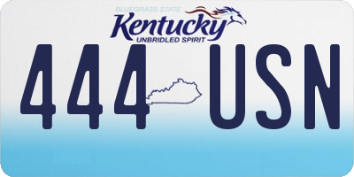 KY license plate 444USN