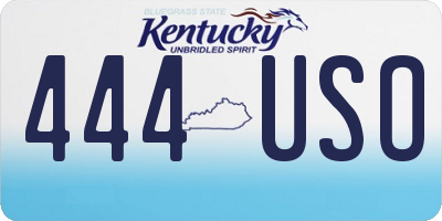 KY license plate 444USO