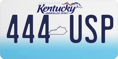 KY license plate 444USP