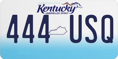KY license plate 444USQ