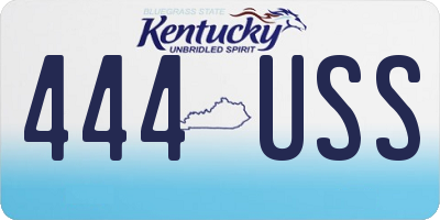 KY license plate 444USS