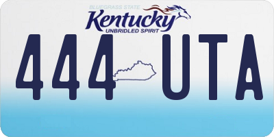 KY license plate 444UTA