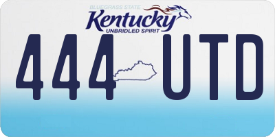 KY license plate 444UTD