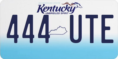 KY license plate 444UTE