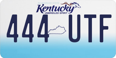 KY license plate 444UTF