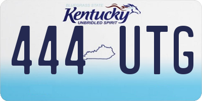 KY license plate 444UTG