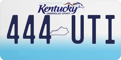 KY license plate 444UTI
