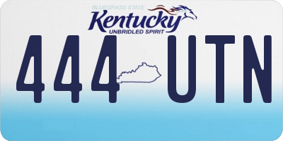 KY license plate 444UTN