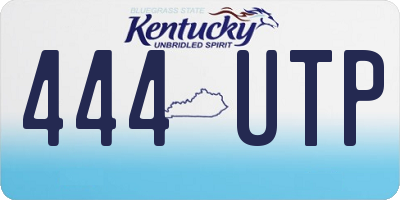 KY license plate 444UTP