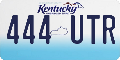 KY license plate 444UTR