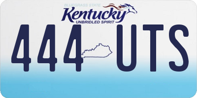 KY license plate 444UTS