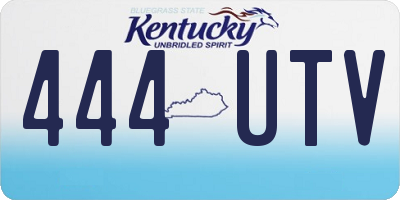 KY license plate 444UTV