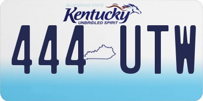 KY license plate 444UTW