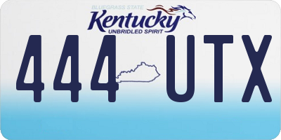KY license plate 444UTX
