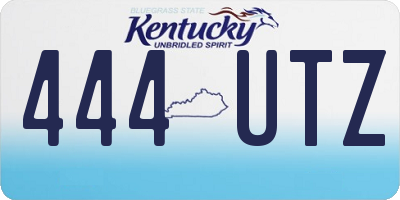 KY license plate 444UTZ