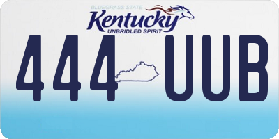 KY license plate 444UUB