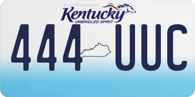 KY license plate 444UUC