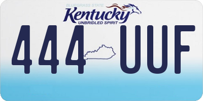 KY license plate 444UUF