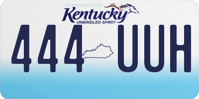 KY license plate 444UUH