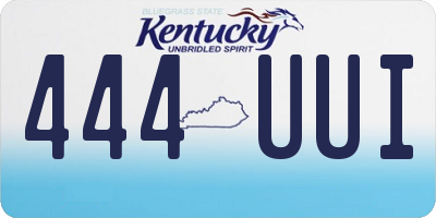 KY license plate 444UUI