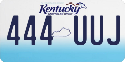 KY license plate 444UUJ