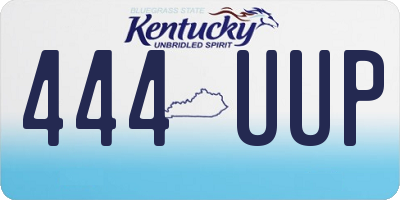 KY license plate 444UUP