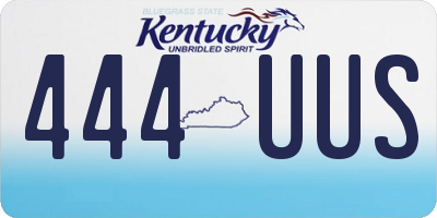 KY license plate 444UUS