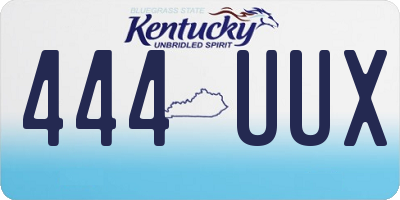 KY license plate 444UUX