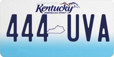KY license plate 444UVA