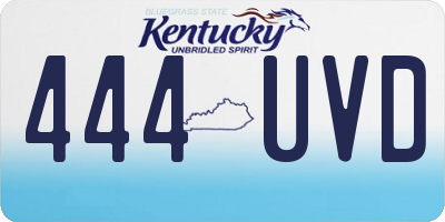 KY license plate 444UVD