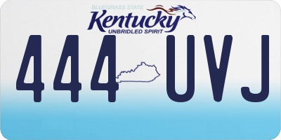 KY license plate 444UVJ