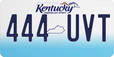 KY license plate 444UVT