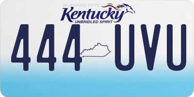 KY license plate 444UVU