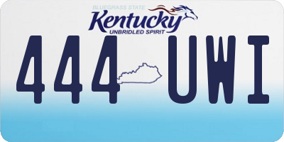 KY license plate 444UWI