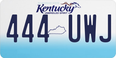KY license plate 444UWJ